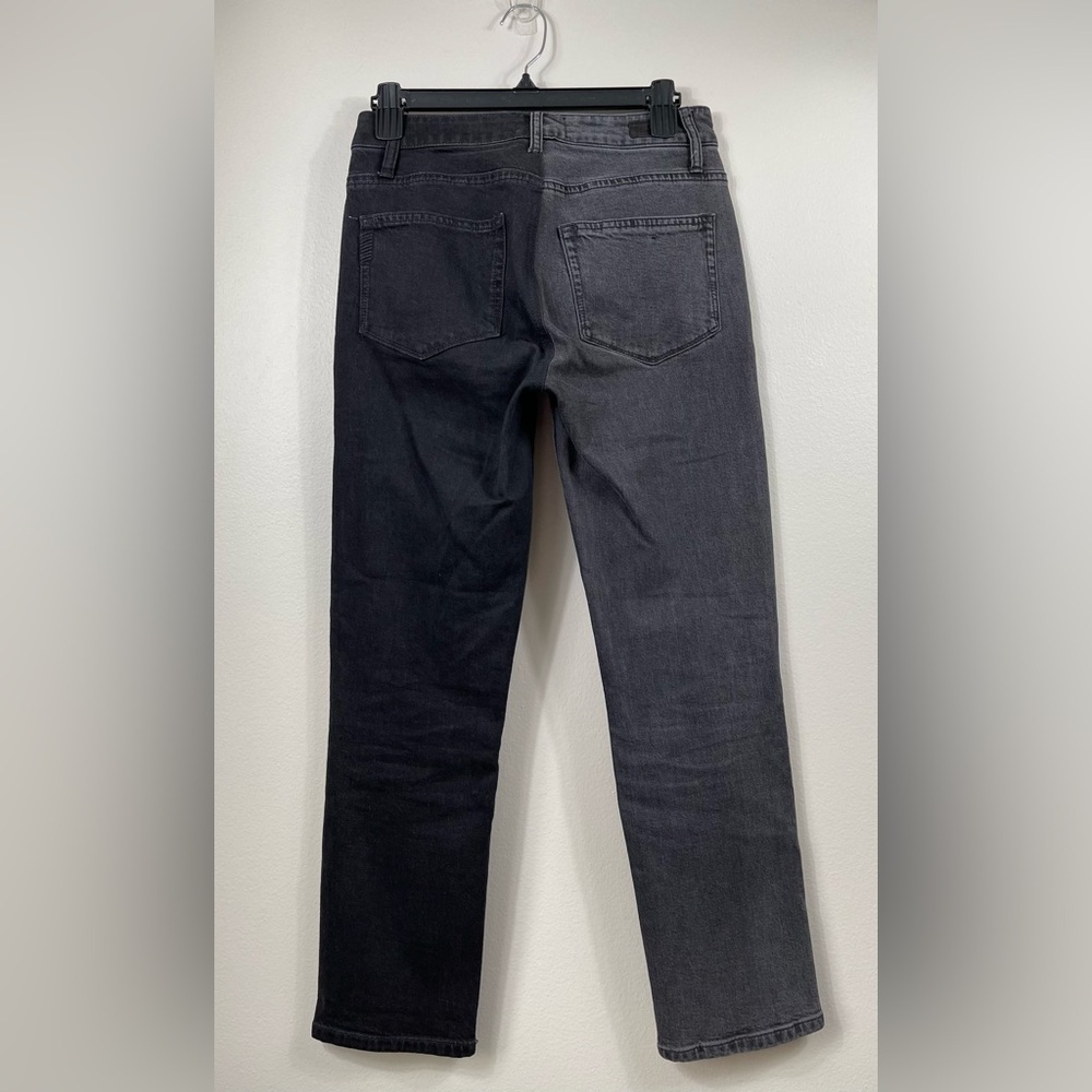 PAIGE Hoxton Straight Ankle Half & Half Sz 26" In Storm Black/ Pebble - Picture 6 of 16